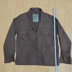 BACK NUMBER メンズミリタリーシャツジャケットS　ブラウン