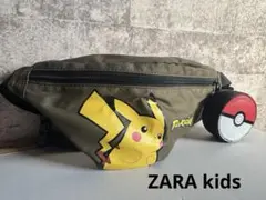 ZARA ポケモン ピカチュウ ボディバッグ オリーブグリーン