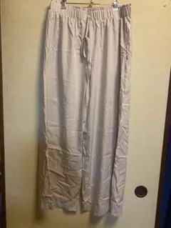 ベージュ ワイドパンツ ポリエステル製新品3l