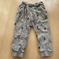 木と車柄裏毛長ズボン100