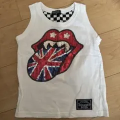 ユニオンジャック刺繍ロックTシャツ　キラキラ