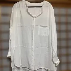 yori バンドカラー 長袖シャツ ホワイト - メルカリ