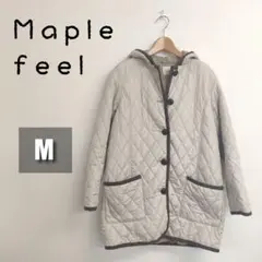 【美品】Maple feel 中綿ジャケット アイボリー キルティング M
