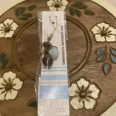天然石と木のビーズ ストラップ