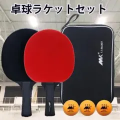 卓球ラケットセット 卓球 ラケット 2本セット ピンポン玉付き 収納ケース付き