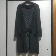 ドット　インナー付きカーディガン　トップス　チュニック 大きいサイズ　4L