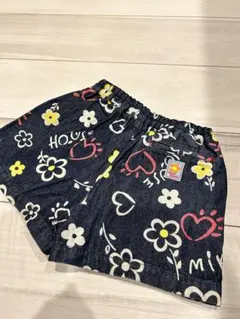 miki house 花柄ハート柄 半ズボン 100cm