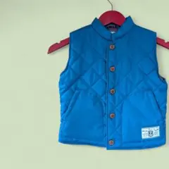 キルティングダウンベスト 青　子ども用　130