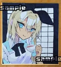 《オリジナル》イラスト 手描き アリス風 ミニ色紙 一点物 描き下ろし アナログ