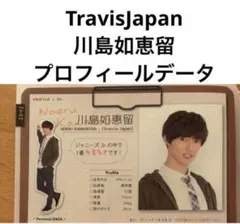 川島如恵留 プロフィールデータ切り抜き レア品