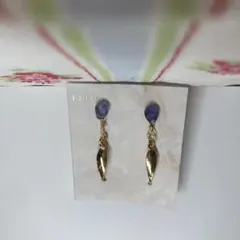 タンザナイトの天然石ドロップイヤリング