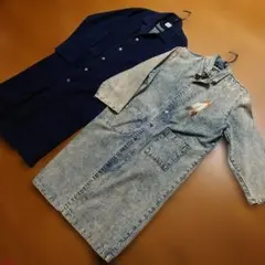 まとめ売りデニムロングコート2点