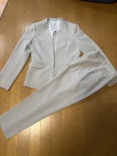 suit select グレー　パンツスーツ