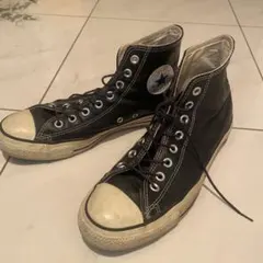 CONVERSE ALL STAR レザー ハイカット ブラック　中古格安のサムネイル