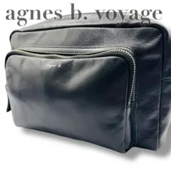 アニエスベーボヤージュ ショルダーバッグ アンジェル カメラ レザー ブラック