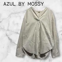 【AZUL BY MOSSY】 オフホワイト長袖シャツ　ブラウストップスのサムネイル