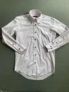 P.S.FA　形態安定　ボタンダウン　織柄　ビジネスシャツ／ワイシャツ