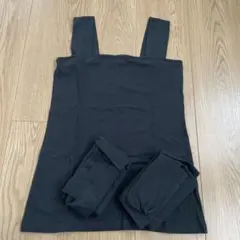 【ほぼ新品】ブラック スクエアネック タンクトップ　3枚セット