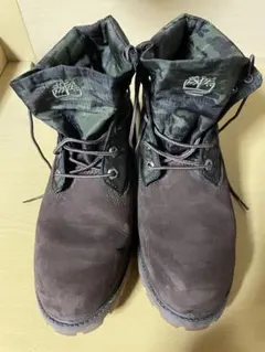 Timberland ブラウン ハイカットブーツ 迷彩柄