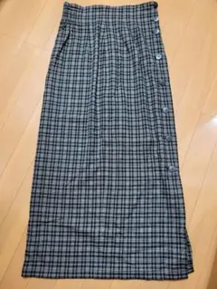 スナイデル チェック柄ロングスカート