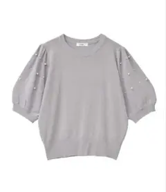 新品earth music&ecology パールスリーブニットプルオーバー