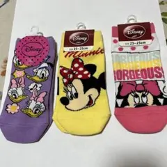 Disney ソックス 3足セット 23-25cm