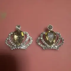 クラウン ライトイエロー 王冠 ビジューパーツ センターパーツ ⑯