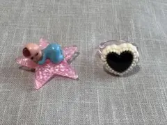 星型ブローチとハートリング アクセサリーセット