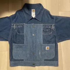 Carhartt カーハート デニムジャケット M ジップ ロゴパッチ 古着 Carhartt カーハート デニムジャケット M ジップ ロゴパッチ 古着