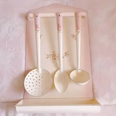 可愛い　imaneのプリンセスローズ　レードルラック♡ イマン プリンセスローズ レードルラック ホーロー