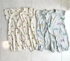 最終値下げ【美品】ベビー 2WAYオール ♡ レモン柄 恐竜柄 50-60
