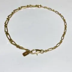 ete ゴールドリンクチェーンブレスレット　925刻印　K345