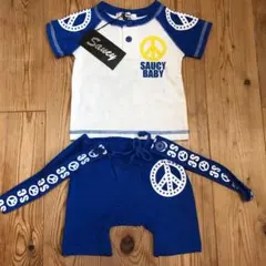【70cm】子供服SAUGY ピースマーク・セットアップのサムネイル