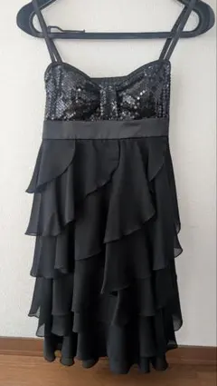 値下げ【美品】CECILMcBee ブラックスパンコールワンピース