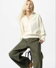 UNIQLO スムースコットンリラックスポロセーター