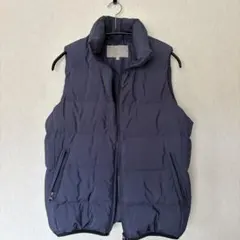 美品　ユナイテッドアローズ　ダウンベスト　ネイビー　紺　フード取り外し　男女兼用