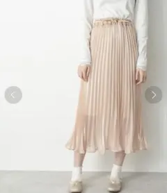 OlivedesOlive シアーアコーディオン プリーツスカート ベルト付