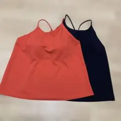 ユニクロ　クレープジャージーブラキャミソール　XLブラトップ2セット
