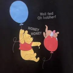 35: クマのプーさん　カンガルーのルー　風船　ディズニー　ブラック