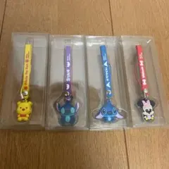 Disney ディズニー ストラップまとめ 4個セット