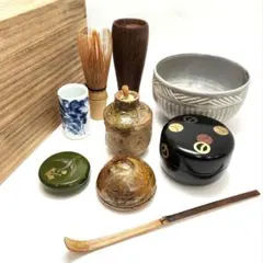 茶道具 桑茶箱 利休茶箱 茶碗 香合 など 5点 一式 V R5774 - メルカリ