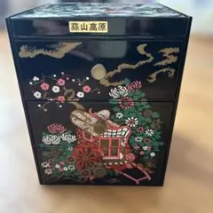 蒜山高原 漆器調 小引き出し 鏡付き 小物入れ