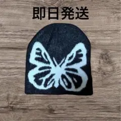 蝶モチーフ ニット帽・ビーニー Y2K 韓国ストリート