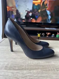 Nine West ネイビー レザー ハイヒール 約8cmのサムネイル