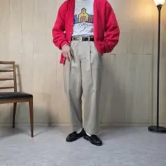 90sDOCKERSドッカーズツータックチノトラウザーズチノパンワイドパンツ