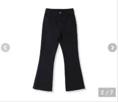 新品 デニムフレアパンツ ブラック yumemi