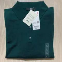 ユニクロ メリノポロセーター グリーン L