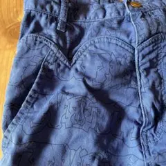 メルシーボークー　青系アニマルプリントデザインパンツ　綿100%