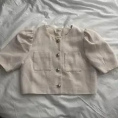 NICE CLAUP ツイードショートジャケット　F