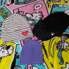 処分値下げ。ニット帽、3点セット、お買得